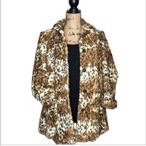 Alice + Olivia Faux Fur Leopard print coat